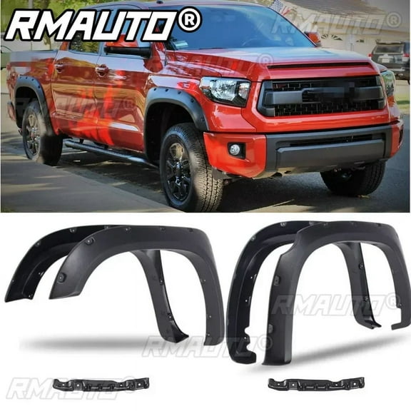 4Pcs Car Mudguards Wheel Arch Fender Flares Splash Guard Mud Flap For Toyota Tundra 2014-2017 Car Accessories Exterior Part