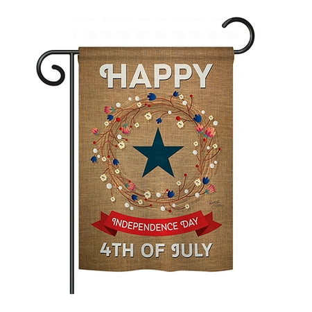 Breeze Decor G161068-BO Independence Day Americana Fourth of July Impressions Decorative Vertical 13" x 18.5" Double Sided Garden