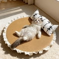thumbnail image 4 of Rattan Cat Cooling Mat with Cat Ear Pillow, Non-Slip Scratch-Resistant Summer Pet Pad, 3 Sizes, 4 of 8
