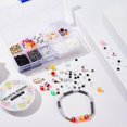thumbnail image 3 of Kit de 10 cuentas de arcilla de colores con cuadrícula, cuentas con letras y cordón opaco para manualidades. C, 3 of 9