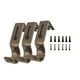 thumbnail image 4 of 3 piezas de soporte de metal para barra de cortina, longitud ajustable, gancho de hierro grueso con base, 4 of 14
