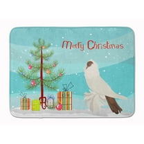 Carolines Treasures BB9311RUG German Helmet Pigeon Christmas Machine Washable Memory Foam Mat Teal 19 X 27" multicolor