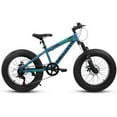 thumbnail image 7 of 20 Inch 7-Speed Adult Fat Tire Mountain Bike, High Carbon Steel City Bike with Dual Disc Brakes and Front Suspension, All-Terrain Commuter Bike for Men/Women, Blue, 7 of 7