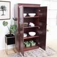 thumbnail image 2 of Pemberly Row Armoire de Rangement à 4 Tablettes avec Portes 30"L X 60"H en Cerisier, 2 of 9