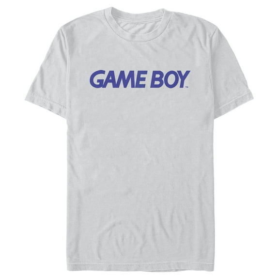 Men's Nintendo Game Boy Original Logo Graphic Tee Silver 2X Large