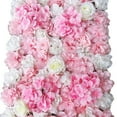 thumbnail image 6 of 12 Pack Silk Flower Rose Hydrangea Artificial Flower Wall Panel Wedding Background Decor 15.75 * 23.62 in, 6 of 8