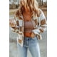 thumbnail image 3 of Chaqueta de lana con solapa a cuadros para mujer, abrigo de manga larga, Top suelto para otoño e invierno, 2023, 3 of 5