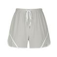 thumbnail image 3 of Short Pants for Women - Breathable Comfortable Casual Wear with Adjustable Drawstring and Versatile Split Design for Summer Use, 3 of 6