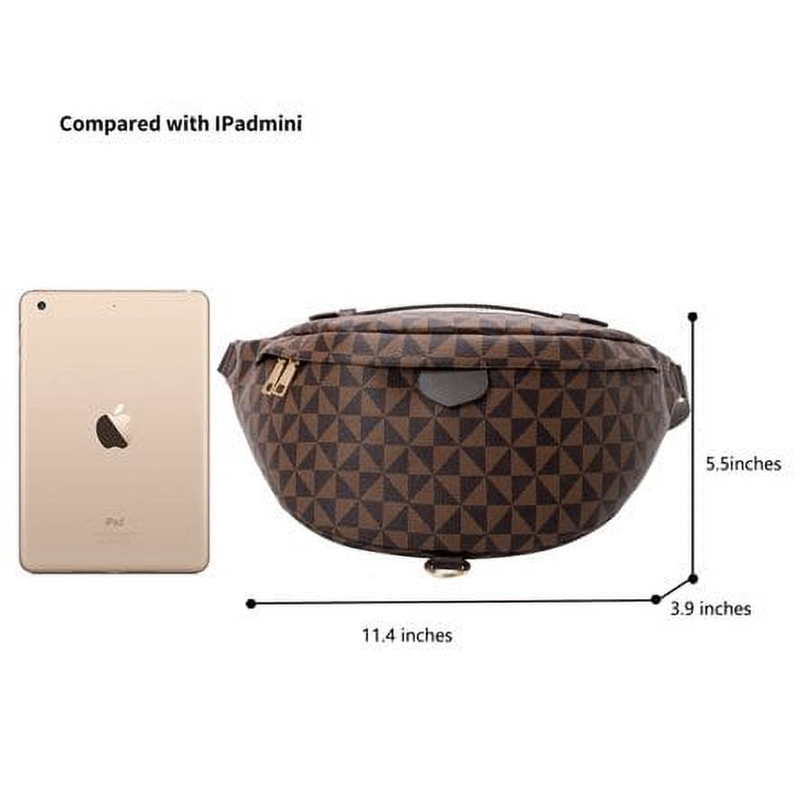 Merkaren Women Waterproof Shoulder Satchel Ladies PU Leather Bum Handbag Fashion Daily Sports Crossbody Fanny Pack