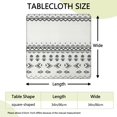 thumbnail image 2 of Boho Flowers Elastic Tablecloth, 34 Inch Square Fabric Cover with Fitted Hem for Patio Decor and Indoor Dining Table Use, 2 of 6
