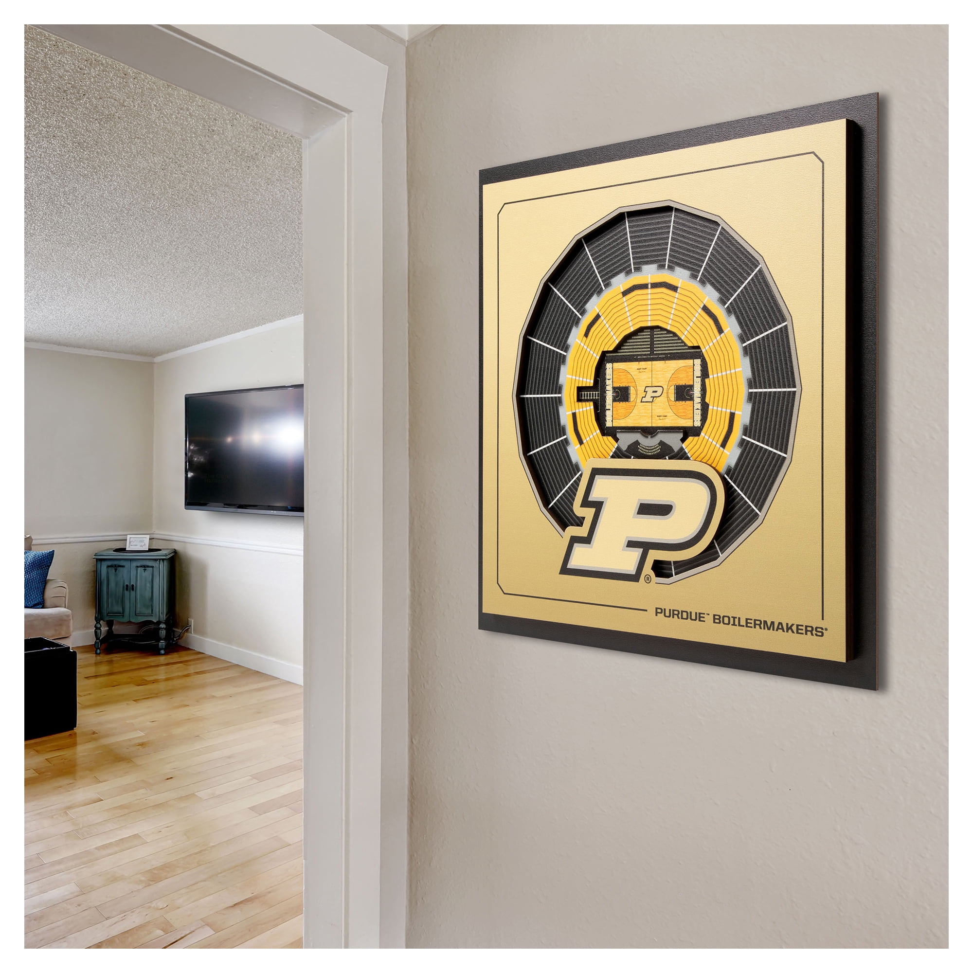 IDNA Purdue Boilermakers 12" x 12" Stadium Series 3D Wall Art