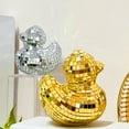 thumbnail image 2 of Figura de pato con espejo de discoteca, estatua de pato pequeño, escultura de animal, estantería para el hogar, oficina, escritorio, adorno decorativo, regalo de Navidad., 2 of 8