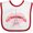 White and Red, variant on Inktastic Paris Oo-la-la with Eiffel Tower and Flowers in Pink Heart Boys or Girls Baby Bib
