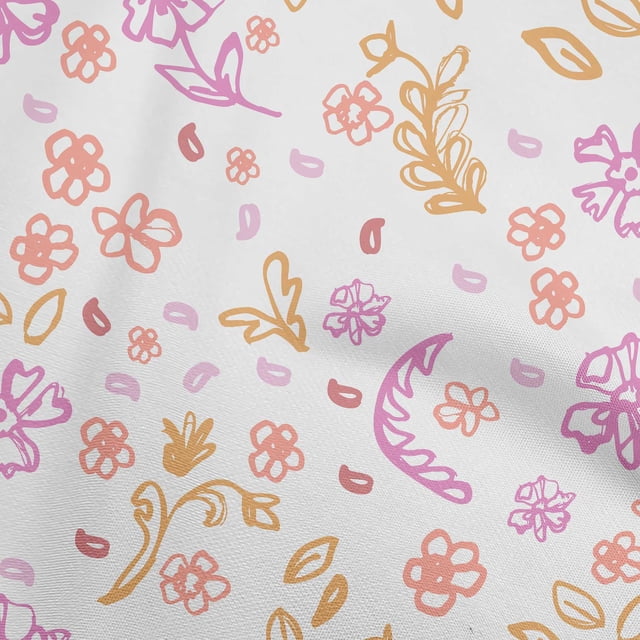 oneOone Velvet Light Pink Fabric Florals Sewing Craft Projects Fabric Prints By Yard 58 Inch Wide
