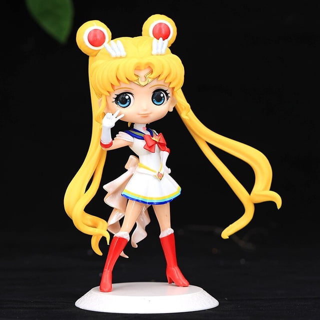 Figura de acción de Sailor Moon Eternal, adornos de pastel, muñeca coleccionable de PVC, Super Tsukino Usagi, modelo de estatuilla, juguetes, regalos, 22cm