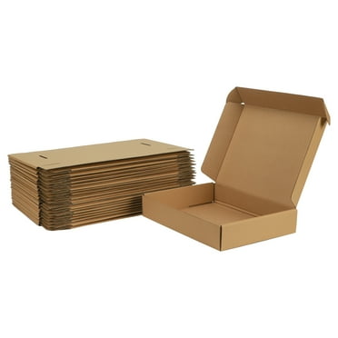 11"x8"x2" Shipping Boxes Set of 20, Brown Corrugated Cardboard Box for Small Business