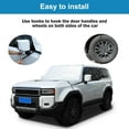 thumbnail image 6 of Windshield Snow Cover Compatible with Toyota Land Cruiser Prado 250 J250 LC250 2024 2025, All Weather Winter & Summer Front Window Automotive Covers Sun & Snow-Shade, 6 of 7