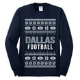 thumbnail image 2 of Wild Bobby City of Dallas DAL American Football Fantasy Fan Sports Men Long Sleeve Shirt, Navy, XX-Large, 2 of 6