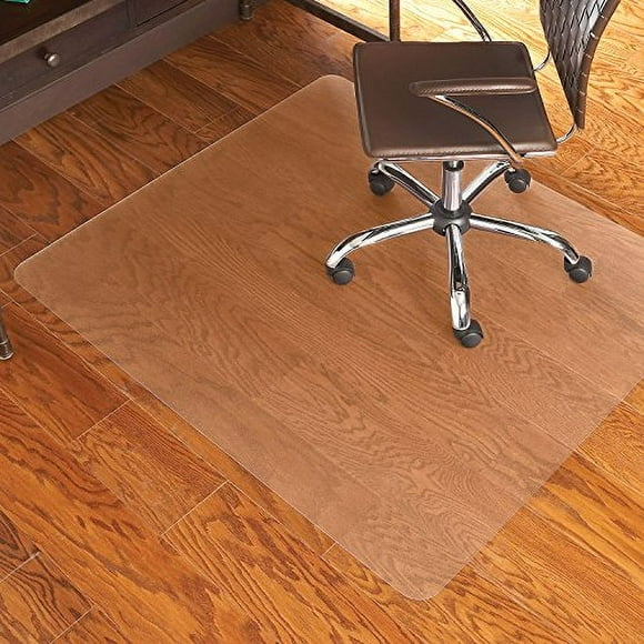 ES Robbins EverLife 46-Inch by 60-Inch Multitask Series Hard Floor Rectangle Vinyl Chair Mat, Clear