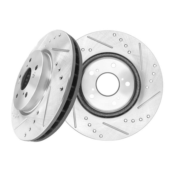 Front Drilled Slotted Brake Disc Rotors 296mm For 2010 2011 Honda Accord Crosstour