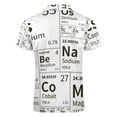 thumbnail image 5 of Chemical Elements Men Zipper T-shirt Summer Casual Short Sleeve T-shirt Top, 5 of 7
