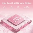 thumbnail image 3 of 2026 NEW 15.6" Rose Gold Laptop, Office 2024, Windows 11 Pro, FHD 1080P IPS Display, 16GB RAM 512GB SSD, Intel Core i3 Processor, Backlit Keyboard, Fingerprint Reader, USB3.0 Webcam WiFi5, Pink, 3 of 7