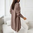 thumbnail image 3 of Lovskoo Cardigan Sweaters for Women Open Front Trendy Long Sleeve Solid Color Long Coat Blouse Oversized Winter Outerwear Tops Khaki, 3 of 6