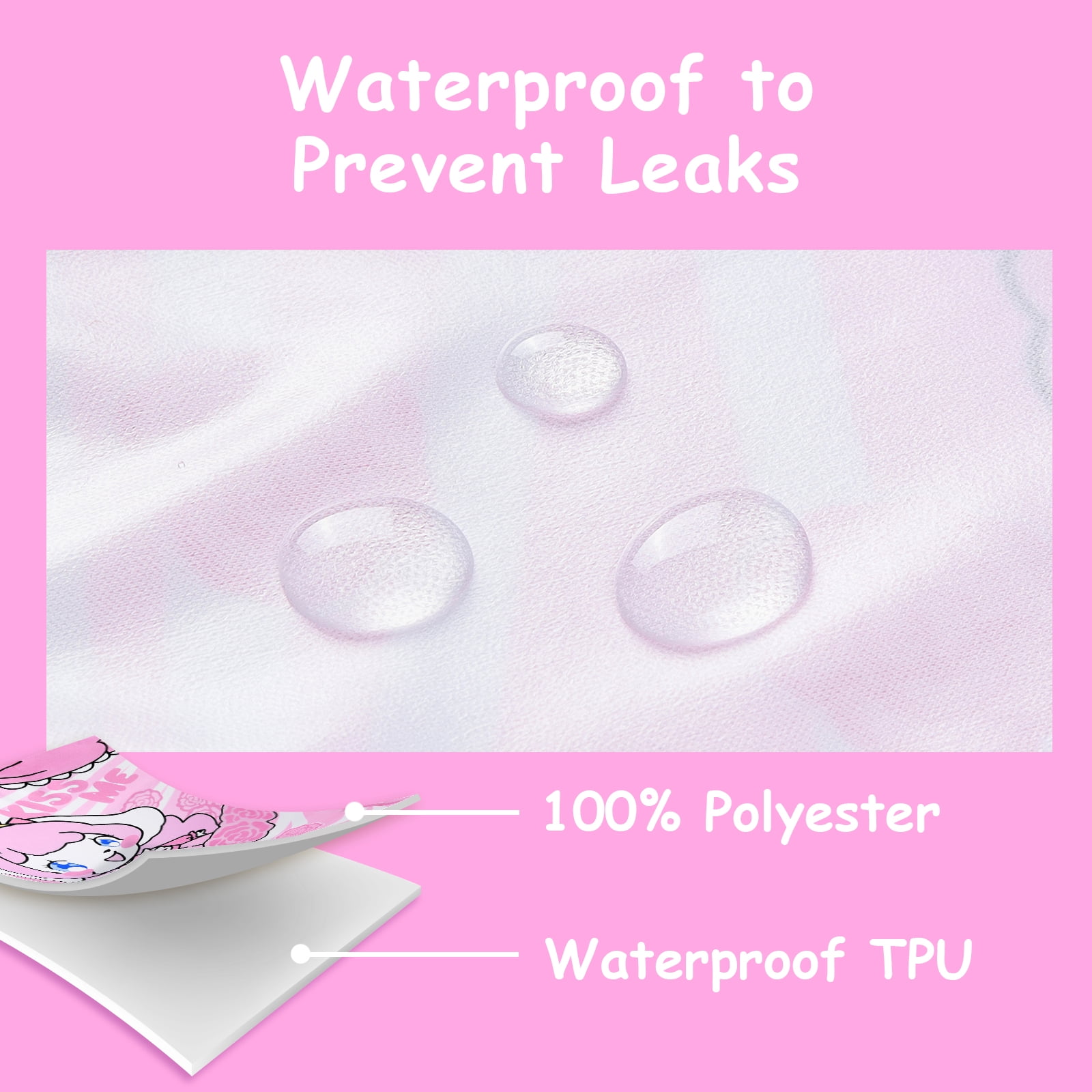 Littleforbig Washable Adjustable Reusable Waterproof Cloth Adult Diaper Wrap Cover - Little Beauty M
