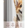 thumbnail image 3 of Small Cute Dog Sheer Curtains for Living Room Bedroom Watercolor Cartoon Puppy Animal Sheer Curtains 84 Inch Long 2 Panels Set Light Filtering Curtain Window Treatments Drapes for Dining Room, 3 of 6