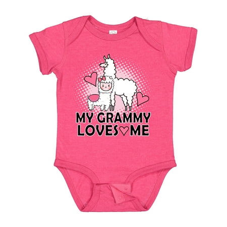 

Inktastic Grammy Loves Me Llama Gift Baby Girl Bodysuit