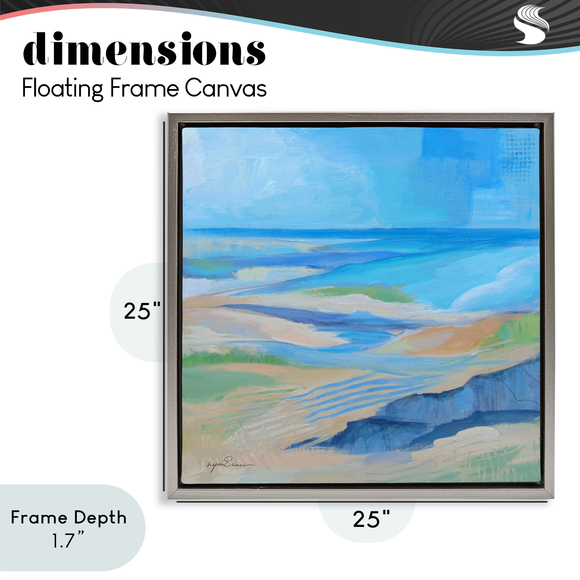 Stupell Industries After The Storm Beachscape Gray Framed Floater Canvas Wall Art, design by Lynn Ericson Fine Art