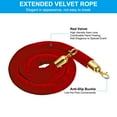 thumbnail image 3 of Unique Bargains 5 Feet Red Velvet Stanchion Rope, Crowd Control Barrier Rope with Snap Hook, Golden, 3 of 6
