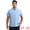 Blue, variant on Unique Bargains Men's Short Sleeve Cotton Regular Fit Button Down Formal Shirt S White