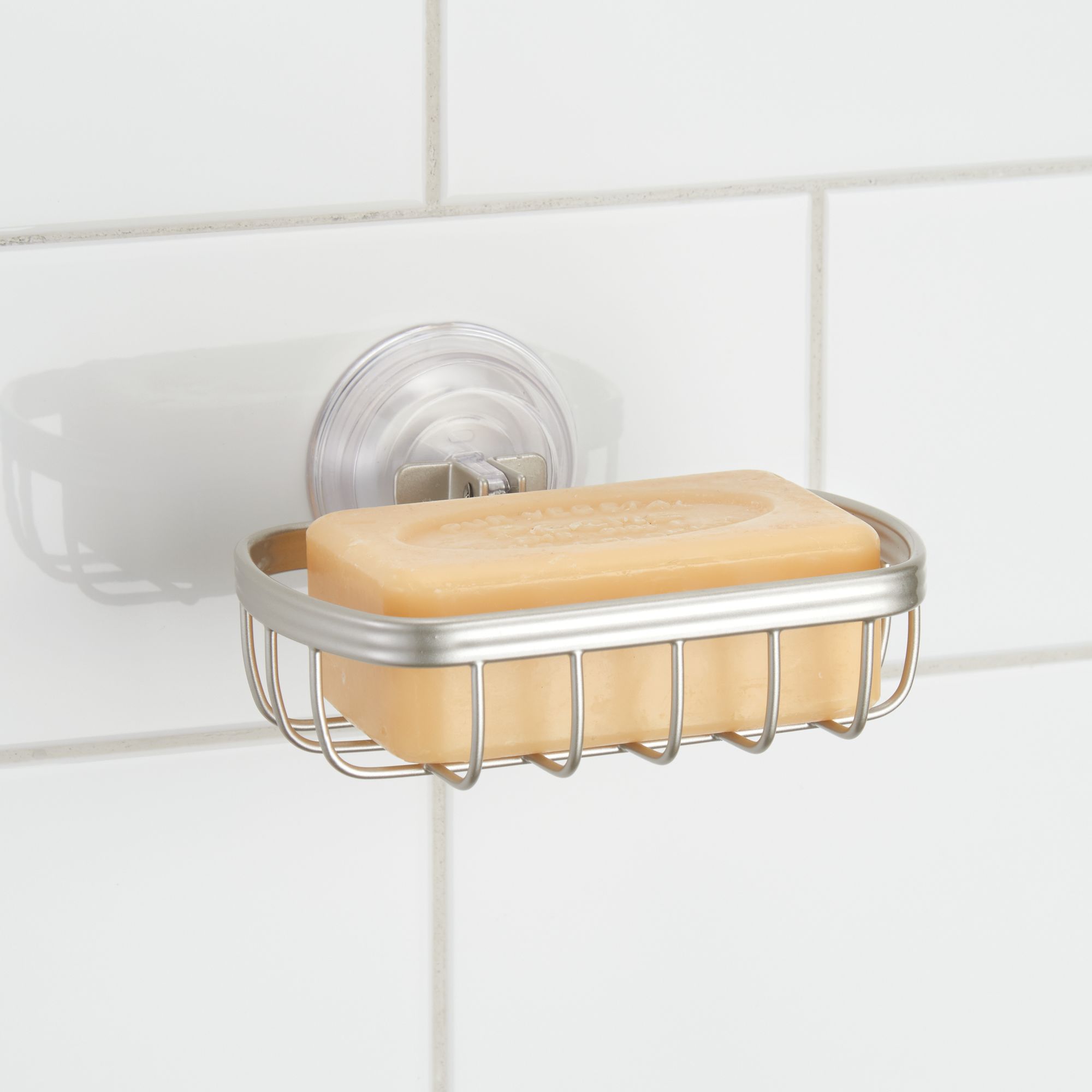 Wall Mounted Soap Holder Wall Bathroom Storage Dish Basket Tray Rack Stand MP