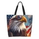 thumbnail image 1 of Balery Bald Eagle Pilot Bolsa Tote Estilo Estético con Cremalleras, Bolsa de Hombro, Bolsa de Compras Grande y Plegable, 1 of 8