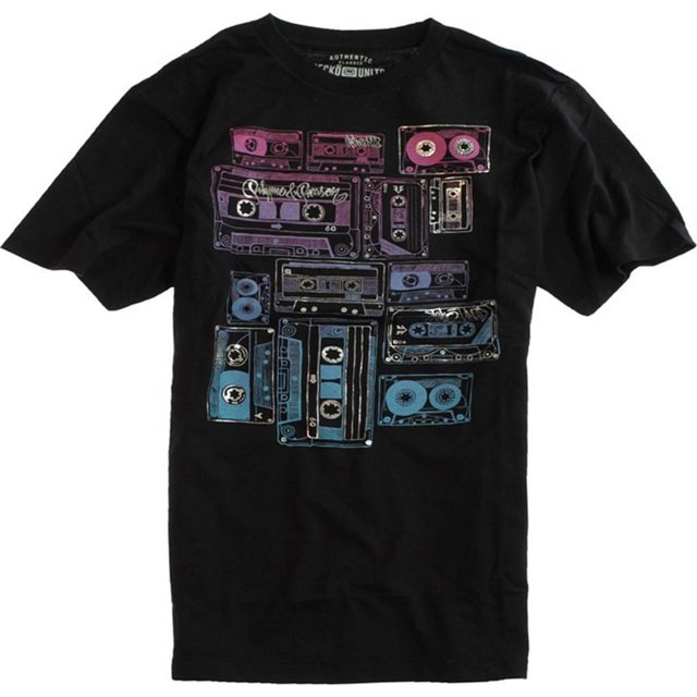 Ecko Unltd. Camiseta gráfica Tape Deck para hombre, negra, mediana