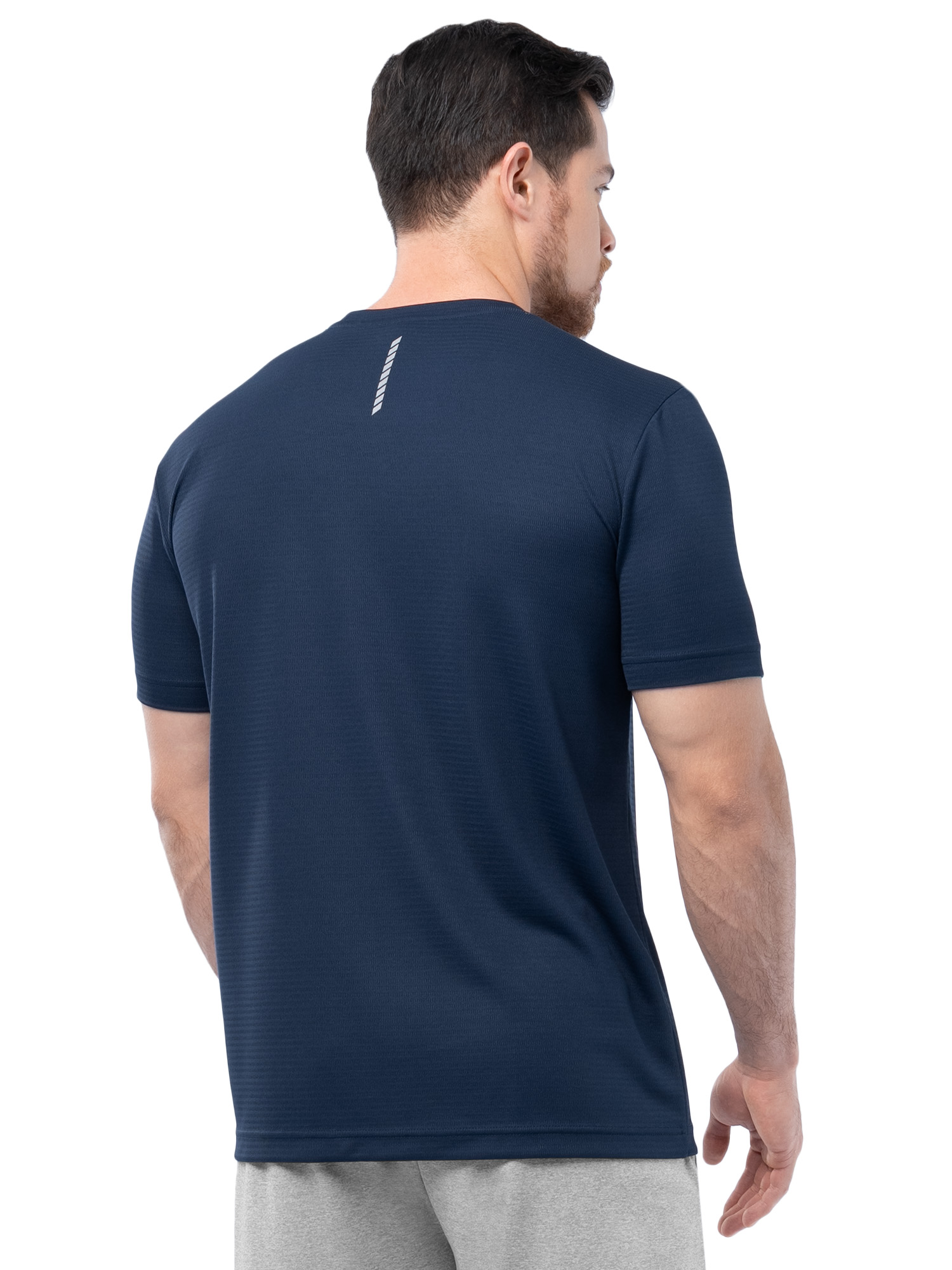 Playera de malla con líneas para hombre y tallas grandes, manga corta, tallas S-3XL 3
