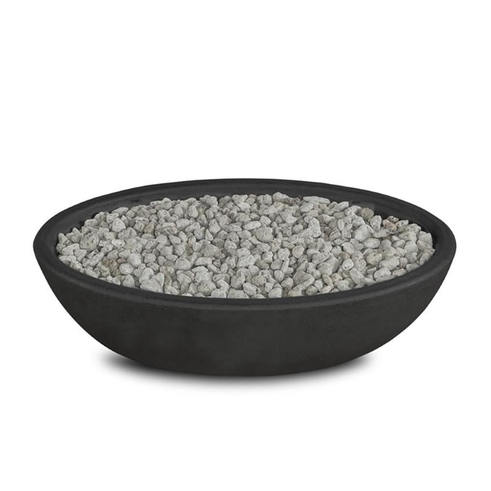 Bowery Hill Contemporary Oval Propane Fire Bowl in Shale