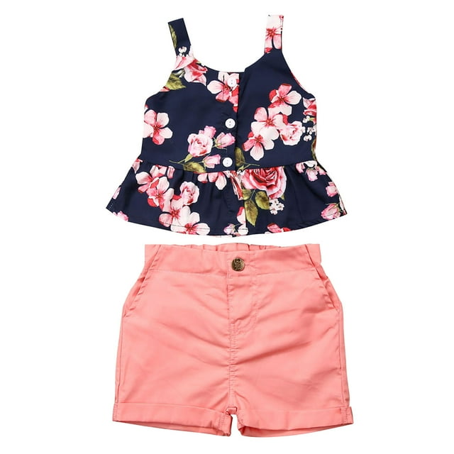 Conjunto Blusa y Short Para Niña COCO PAU Floreado
