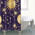 thumbnail image 4 of Gothic Shower Curtain Set - Dark Celestial Moon & Star Print, Mystical Cosmic Bath Decor, Waterproof Polyester 72"Wx72"L, Goth Aesthetic Gift, 4 of 5