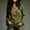Green, variant on Women's Boho V Neck Wrap Top Long Sleeve Lace Bell Sleeve Linen Blend Pullover Pleated Waist Fall Casual Fashion Blouse for Women Coffee M