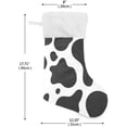 thumbnail image 2 of SKYSONIC Cow Print Christmas Stocking Personalized Large Candy Stocking Hanging Gift Xmas Stockings Decoration for Family Holiday Party Ornaments Decor Fireplace, 2 of 7