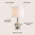 thumbnail image 7 of JONATHAN Y Colette 20" Mini Glass LED Table Lamp, Silver, JYL1029B, 7 of 7