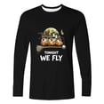 thumbnail image 4 of JOANKDMI Halloween Graphic T-Shirts for Men Long Sleeve Crewneck Funny Witch Broom Print Tops Casual Novelty Shirts for Fall Holiday Theme Party, 4 of 4