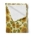 thumbnail image 2 of Sunflower Soft Flannel Fleece Throw Blanket, Funky Style Sunflower in Pastel Colors Old Fashioned Nostalgic Vintage Print, Cozy Plush for Indoor and Outdoor Use, 50" x 70", Green Yellow, by Ambesonne, 2 of 5