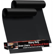 Large Thick Heavy Duty 2 Pack Non Stick Oven Liners Mat, 17"x 25", for bottom of Electric Oven Gas Oven Microwave Charcoal or Gas Grills