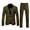 Dark Green, variant on Ugly Christmas Suits for Men 2 Piece Funny Snowflake Print One Button Lapel Jacket Blazer And Pant Set Slim Fit Winter Party Holiday Christmas Suit