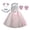 Pink-hLHo, variant on Vdoaml Girls Halloween Performance Costume Kids Tutu Dress Set Halter Mesh Skirt with Accessories Animal Cosplay Outfit 5-6Years Grey