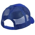 thumbnail image 5 of Falari Trucker Hat Baseball Cap Structured Plain Design 6 Panel, Adjustable Size - Royal, 5 of 7