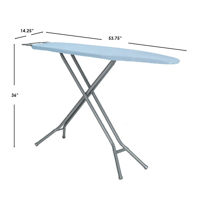 Seymour Home Products Adjustable Height, 4 Leg Ironing Board with Mesh Top and Iron Rest, Light Blue Seymour Home Products Adjustable Height, 4 Leg Ironing Board with Mesh Top and Iron Rest, Light Blue